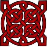 Image vectorielle mandala celtique rouge foncé