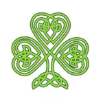 Keltisk tre leaved shamrock vektorgrafikk utklipp