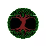 Clip-art vector da árvore celta colorido