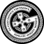 Ilustracja wektorowa tribal stylu logo geocaching