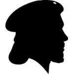 Че Гевара силуэт векторное изображение