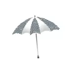 市松模様の傘のベクトル図