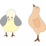 Vektorové grafiky ze dvou kuřat