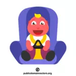 Enfant dans le siège auto
