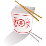 中式快餐的筷子矢量图像