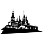 Ortodoxa kyrkan i Irkutsk vektor illustration