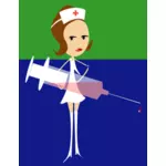 Image vectorielle d'infirmière médicale