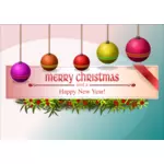 メリー クリスマス カード デザインのカラー画像