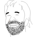Chuck Norris mit einem Bart-Vektorgrafiken