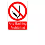 Bashing interzise semn vector imagine