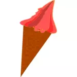 Värivektori ClipArt jäätelö kartiossa