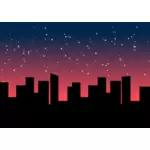 Image vectorielle d'urbanité avec étoiles