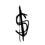 Знак доллара эскиз рисунка