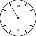 Yksinkertainen pyöreän kellon vektoripiirustus