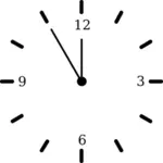 Jednoduchý anoalog hodiny vektorové grafiky
