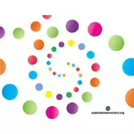 Gráfico fundo círculos coloridos