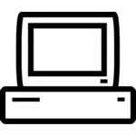 Semplice PC computer icona disegno vettoriale