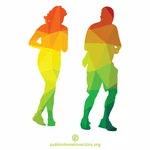 Pria dan wanita jogging