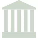 Gerichtsgebäude anzeigen Symbol Vektor-Bild