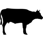 Jednoduchá silueta vektorové grafiky krávy
