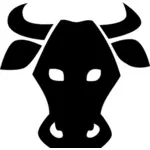رأس البقر صورة ظلية علامة ناقلات مقطع الفن