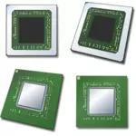 Quatro CPUs vector imagem