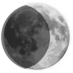 رسم متجه لتوقع الطقس رمز اللون هلال القمر