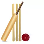 Векторный рисунок крикет оборудования