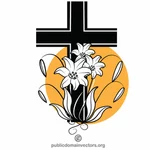 Kříže a květiny na hrob