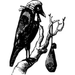 Ptak kontroli obrazu wektorowego fortuna