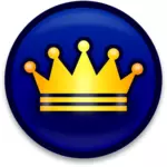 Imagem de vetor real coroa ícone dourada