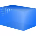 Cube bleu transparent