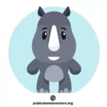 Rhinocéros de dessin animé mignon