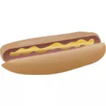 Hot dog med sennep vektorgrafikk utklipp