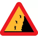 Padající tučňáci varování obrázek
