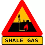 Vektör uyarı işareti şeyl gaz fracking