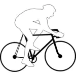 साइकिल चालक सिल्हूट वेक्टर छवि