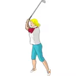 Golfista vektorový obrázek