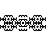 בתמונה וקטורית של דפוס עקומות שחור-לבן