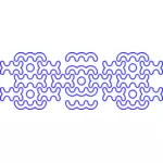 Векторная графика голубой линии swirly украшение узора