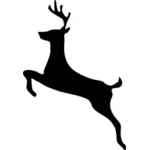 Obrázek silueta jelena v černém