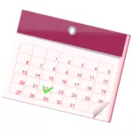 Vector de la imagen del icono de color rosa de mes calendario de