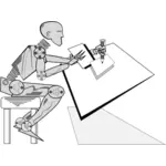 רובוט ישיבה וכתיבה