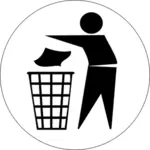 Vektor entsorgen Müll bin Symbol Zeichnung
