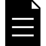 Clipart vetorial de pictograma preto documento