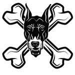 Hund Kopf Logo Silhouette