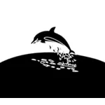 Vektör çizimi dalış dolphin