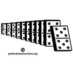 Domino bitar vektor illustration