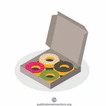 डोनट्स एक बॉक्स में