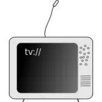 Image clipart vectoriel style de vieux téléviseur